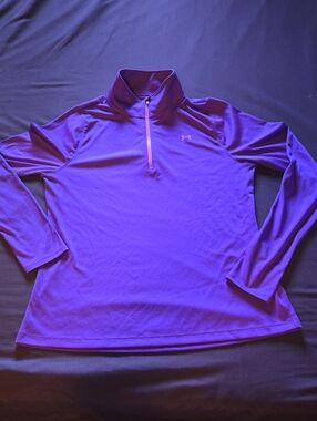 Under Armour Long Sleeve Semi Fitted Purple Heat Gear